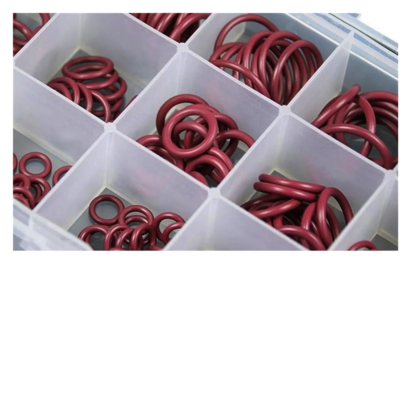 Juego de Juntas tóricas, Kit de Sellado de Goma R134a R12 for Aire Acondicionado automotriz, Herramienta de reparación de Sistema A/C(Red 260pcs)