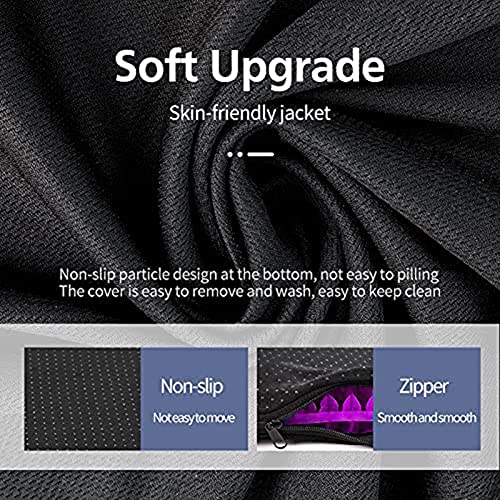 Image of Gel Seat Cushion, Office Seat Cushion Chair Pads for Office Home Car Wheelchair Long Trips - Extra Thick Gel Cushion for Pressure Sores, Tailbone, Back, Sciatica Pain Relief (Extra Thick, Violet)