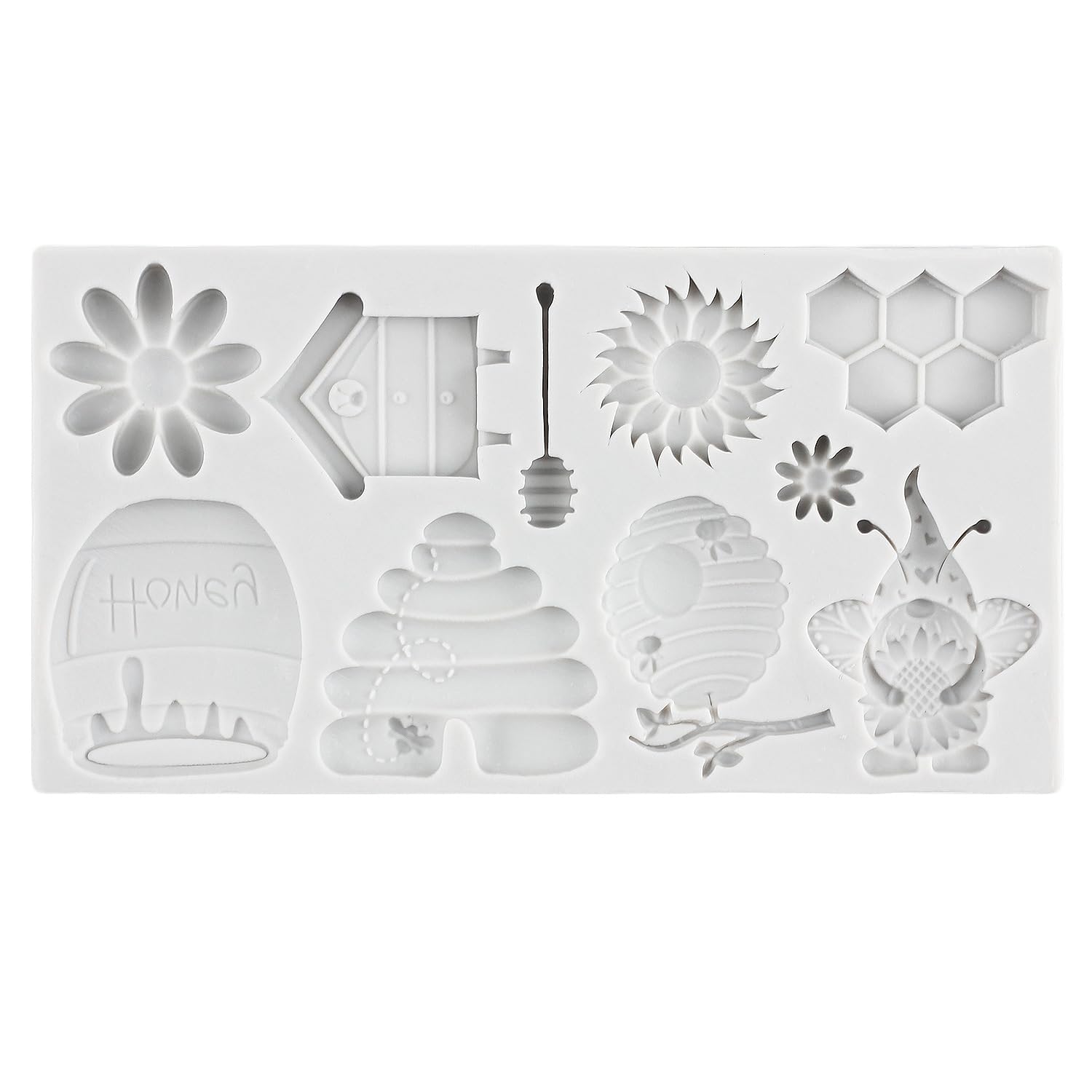 MINFEIDMS Bumble Bee Moule en silicone pour décoration de gâteaux en sucre, pâte à sucre, pâte à sucre, pâte à sucre, argile polymère