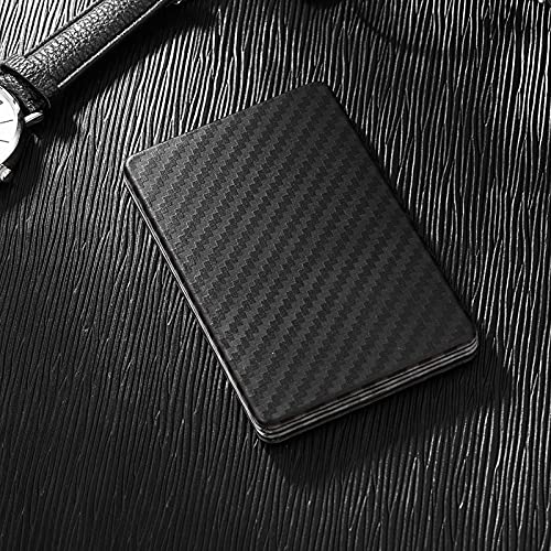 Stealth Mode Carbon Fiber Wallet, Minimalist Portable Multifunctional Imitation Carbon Fiber Card Holder Man Wallet for Travel (2)4