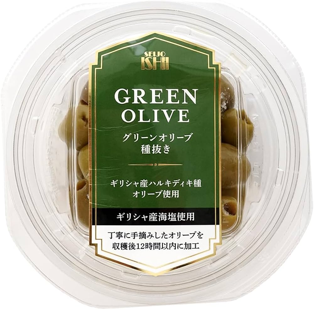 Amazon | [冷蔵]成城石井自家製 グリーンオリーブ(種抜き) 130g | 成城