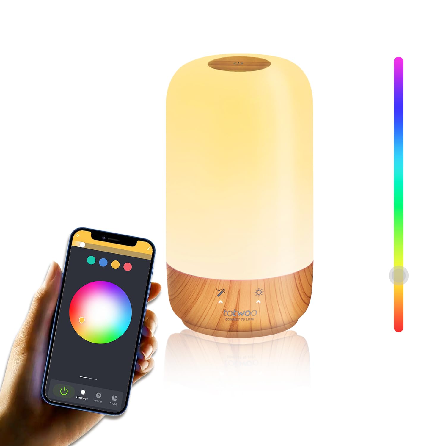 XRTIONSHIPXRTIONSHIP Long Distance Touch Smart LED Lamps-App Connection Best Friend Relationship Gifts for Couple Family Across The Miles Wi-Fi Touch Love Lights Over 200 Colors
