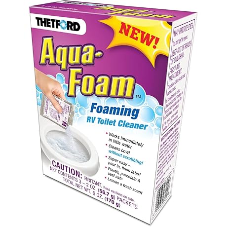 Thetford Aqua-Foam: The Ultimate Quick Foaming Toilet Cleaner Powder for Spotless Porcelain and Plastic Toilets