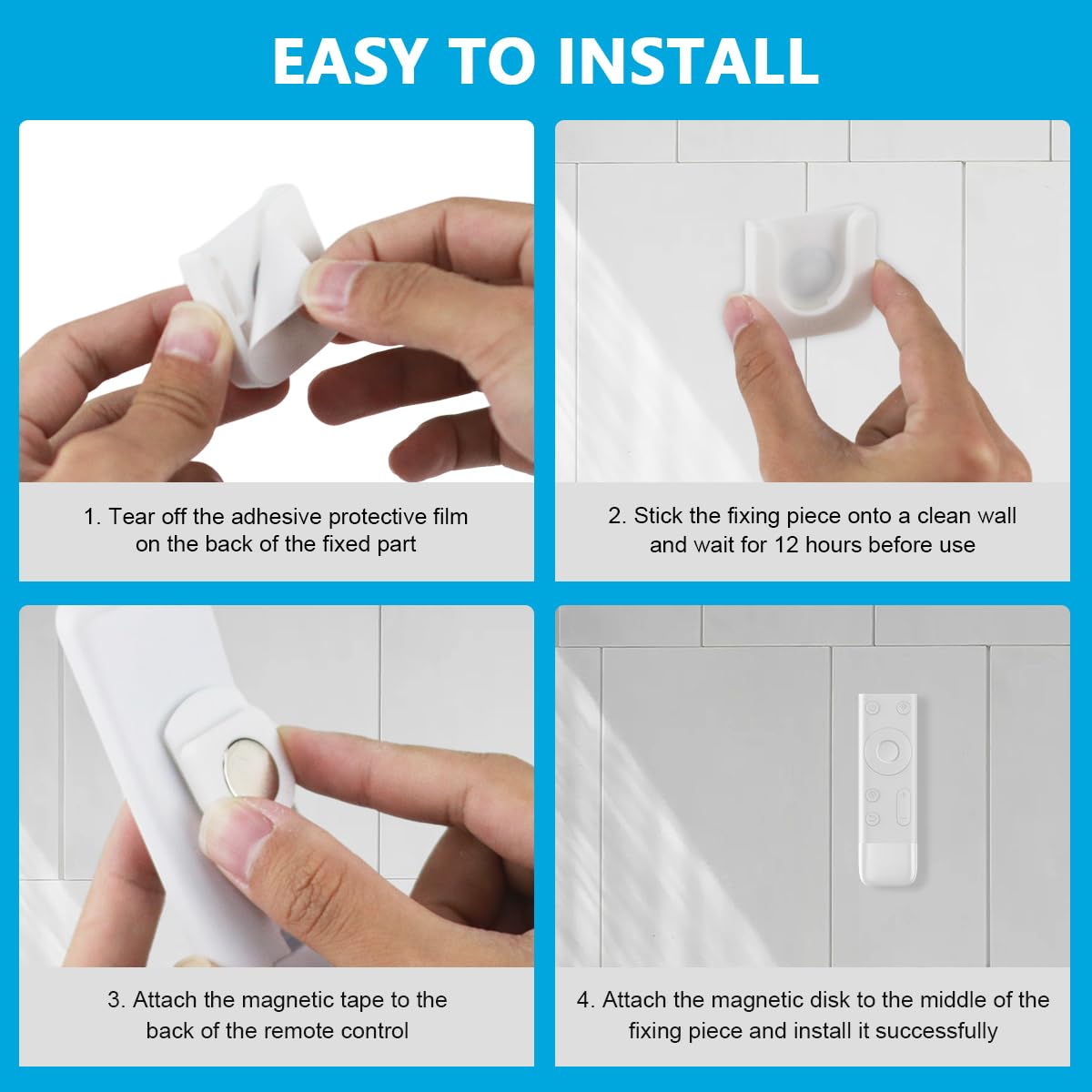 8 Supporti Magnetici Per Telecomando - Adesivi Da Parete, Forti E Facili Da Installare - Foto 3