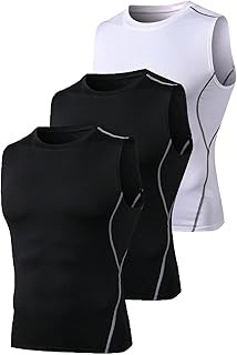 Generic 3 Pack Men\'s Muscle Shirts Sleeveless Dry Fit Gym Workout Tank Top