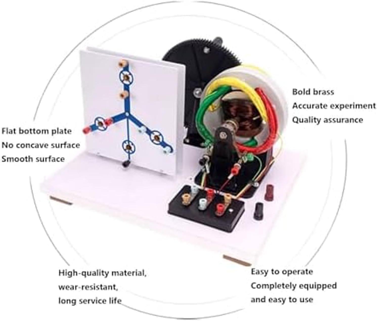 Modelo Físico De Generador Trifásico De Ca/CC Accionado Manualmente: Observe Su Estructura De Funcionamiento. Material Didáctico De Física para Proyectos De Bricolaje.