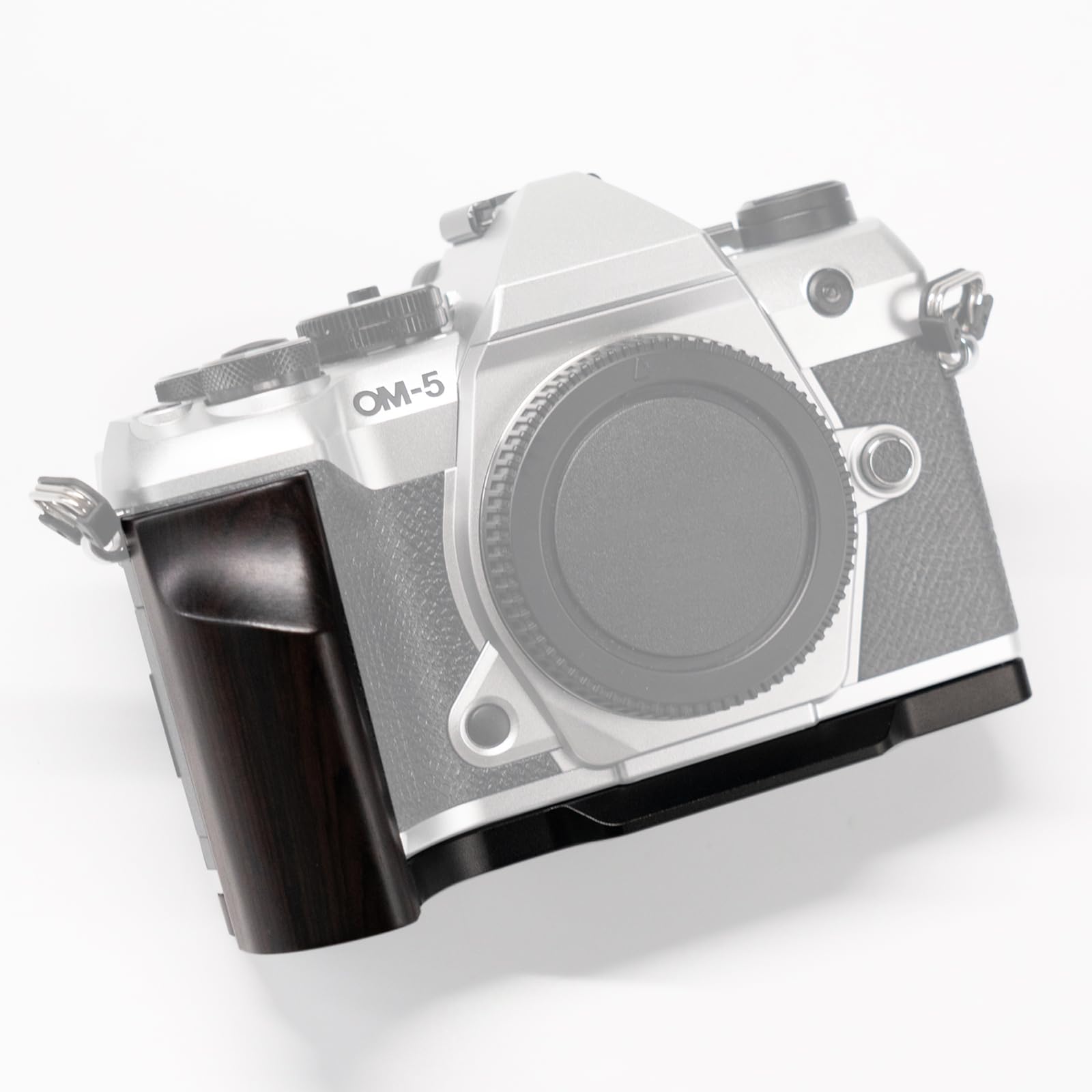 Amazon | Iborrys 高級レトロ実木 カメラグリップ 、対応 OM SYSTEM OM