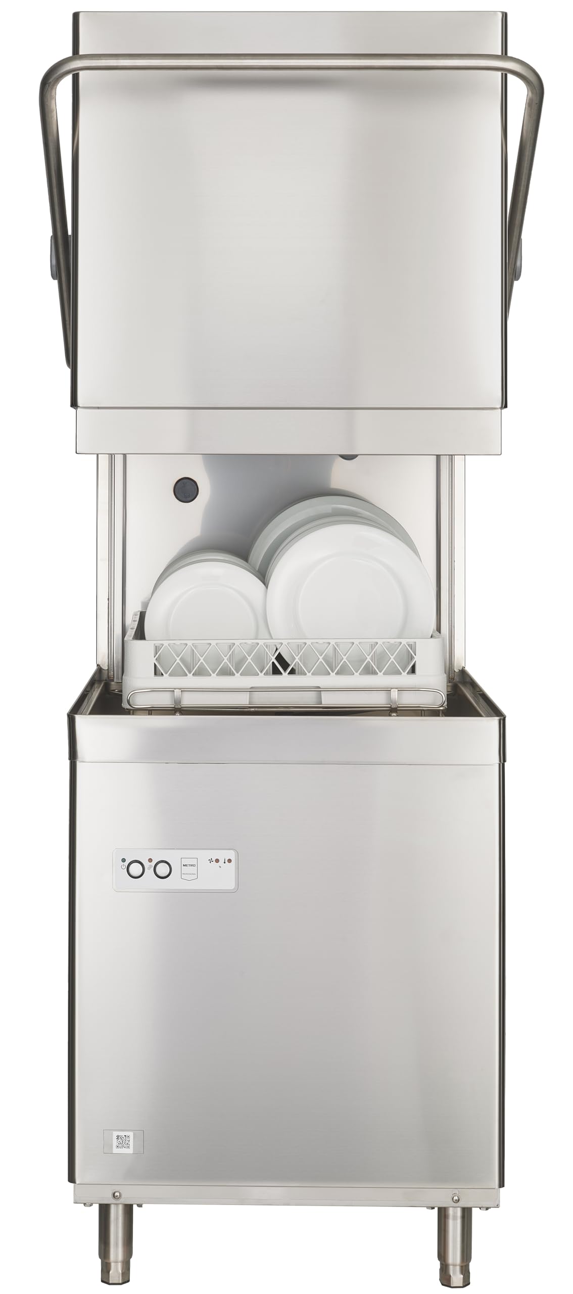 METRO Professional Lavastoviglie a cappotta GHW1000E, acciaio inox, 3 modalità di lavaggio, 400V, 20 L, argento