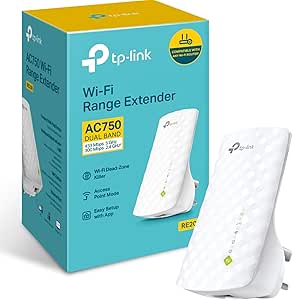 TP-Link Network RE200 AC750 WiFi Range Extender Dual Band 750Mbps with 802.11b/g/n Retail