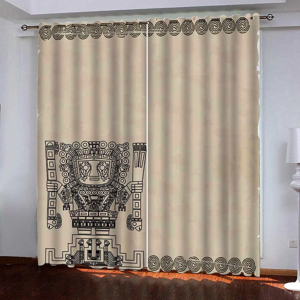 Rideaux occultants salon et chambre d'enfant occultation beige 175 cm