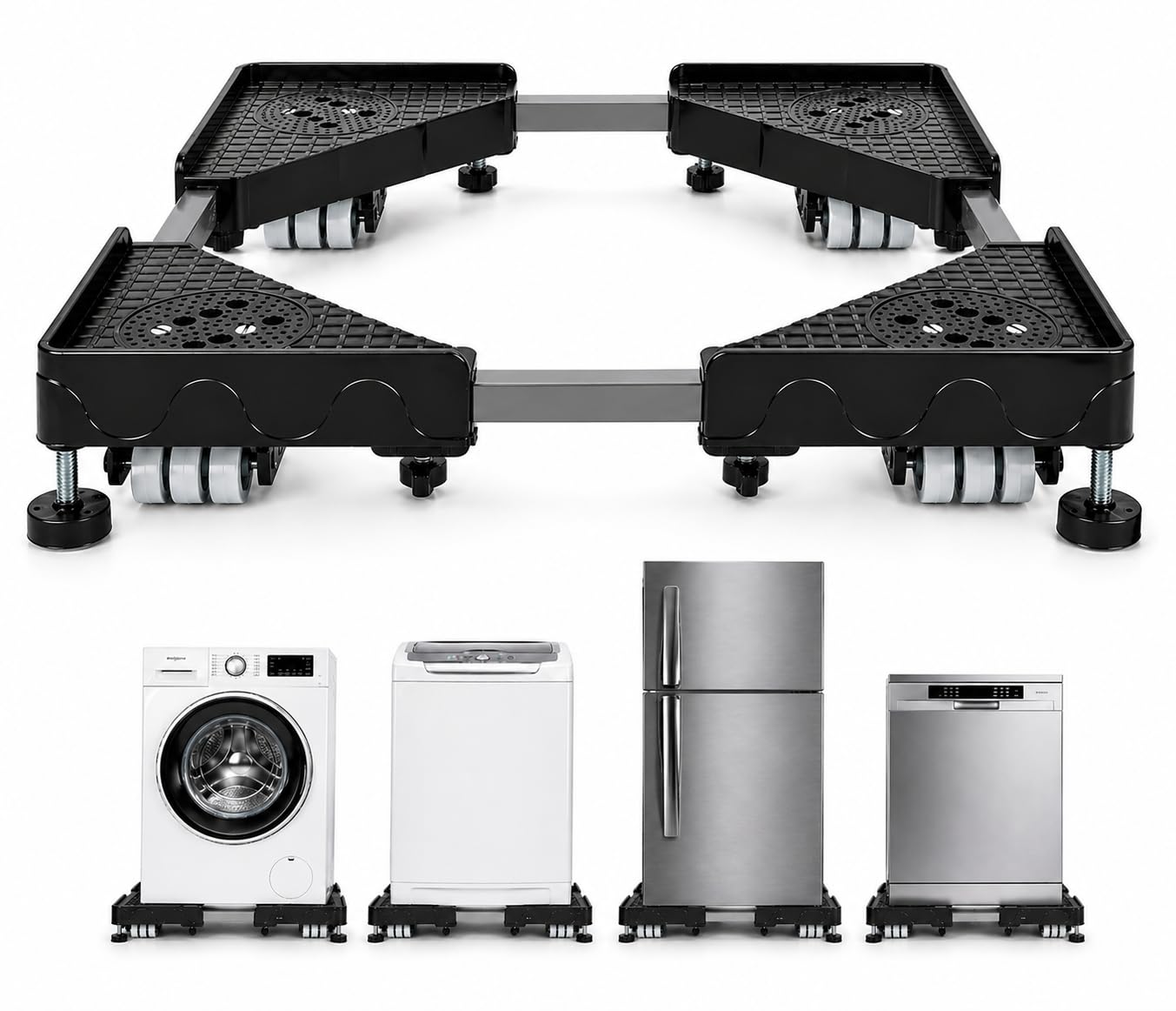 PUREAGLE 24 Wheel Adjustable Stand/Trolley for Washing - Image 1