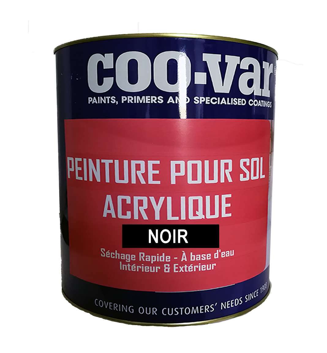 Coo-Var Unisex Black Acrylic Floor Paint-2.5 L