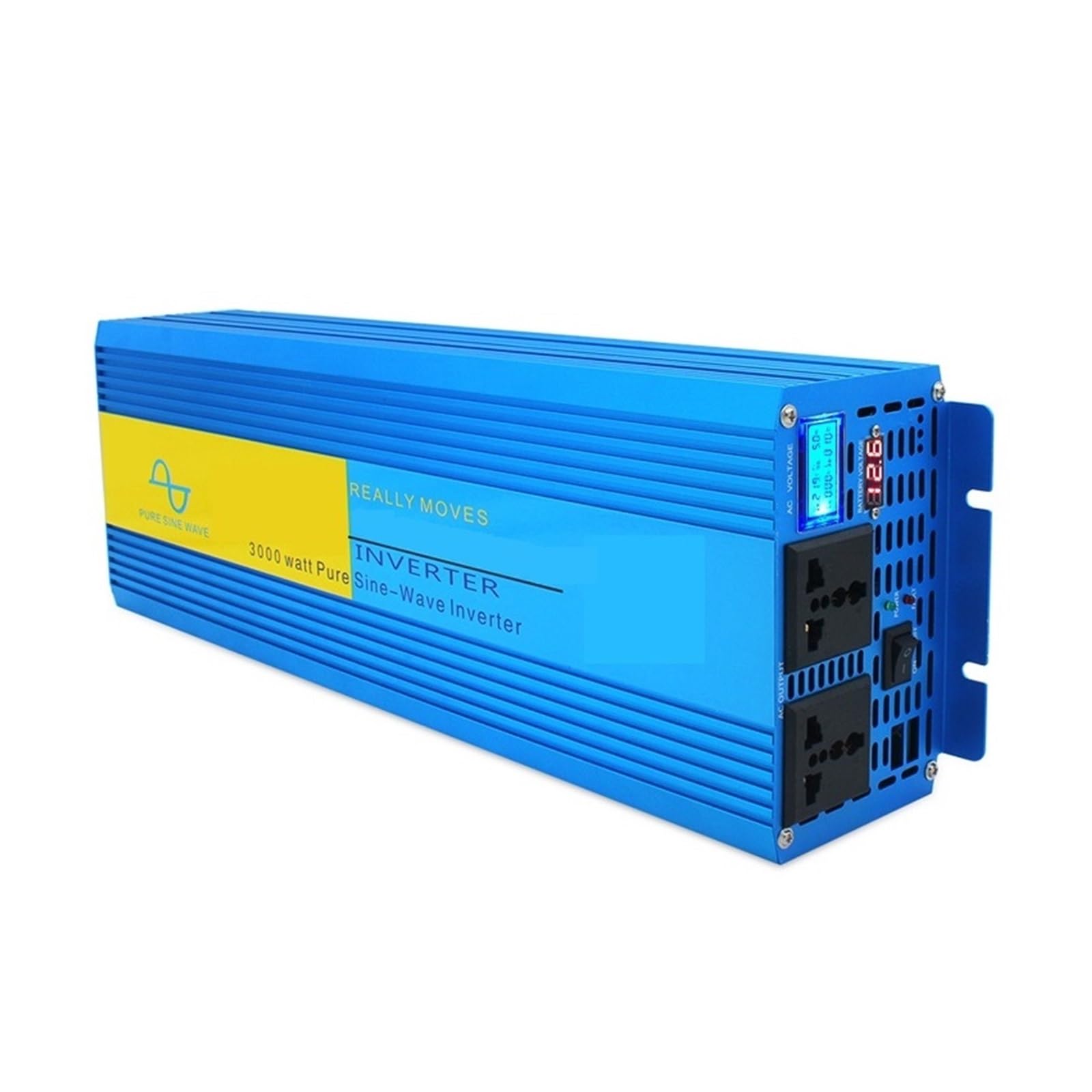 Inversor De Onda Sinusoidal Pura 4000W/5000W/6000W DC 12V/24V A Convertidor De Voltaje De CA Pantalla LCD Y LED Enchufe Universal Dual(6000W 12V)