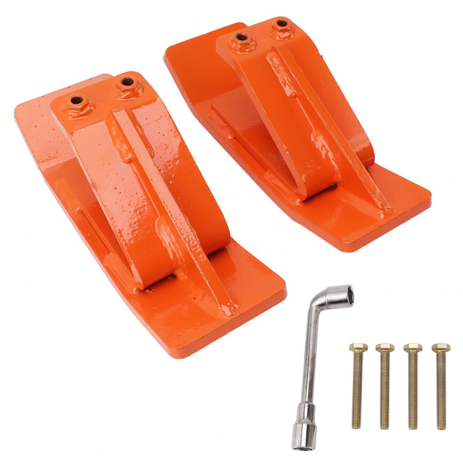 Cryfokt Protector de Cubo de Tractor con Tuercas y Pernos de Doble Seguridad de Acero Duradero para Mantenimiento de Césped 2 Piezas 10,5x4 Pulgadas
