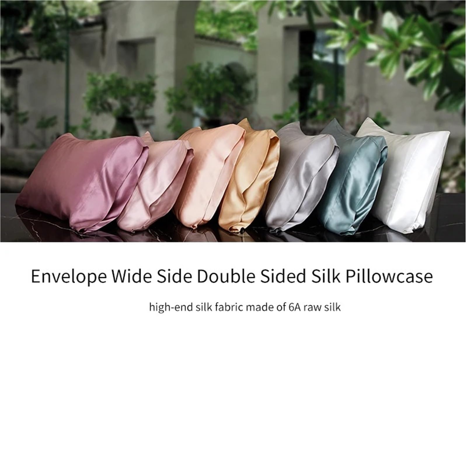 Funda Almohada Seda Fundas de Almohada Seda Morera Natural for el Cabello y la Piel 22 Fundas Reversibles for Cama Mom, Paquete 2 Funda Almohada Saten(Gold)
