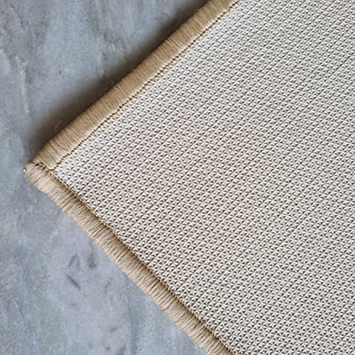 Image of Matz&More Trellis Interlace Rug | 100x150 CM | Red Beige | Soft Nylon Loop Pile with Anti-Slip Gel Backing | Living Room, Bedroom & Office Floor Carpet
