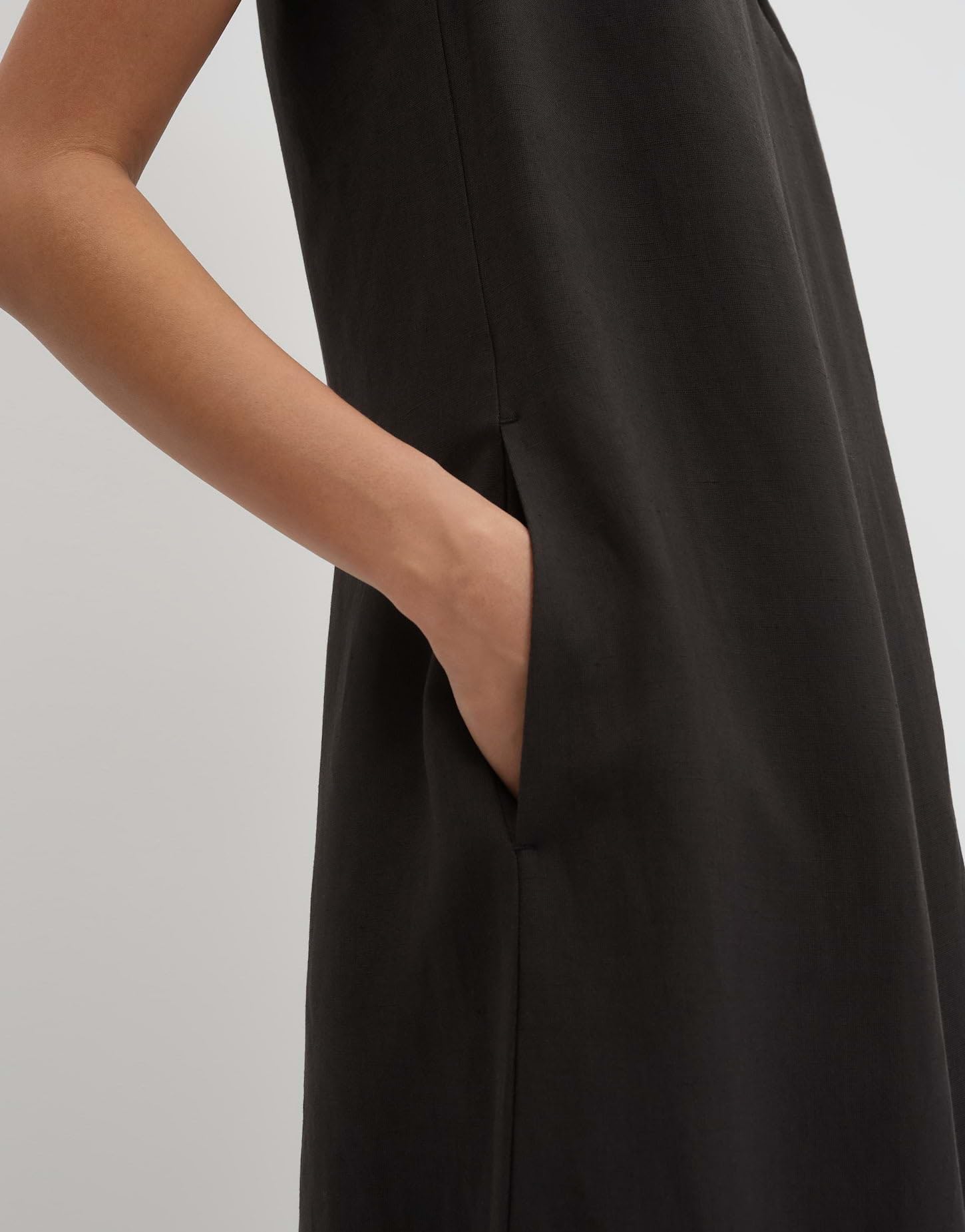 someday Damen Midikleid | Neckholderkleid aus Viskose Leinen Mix