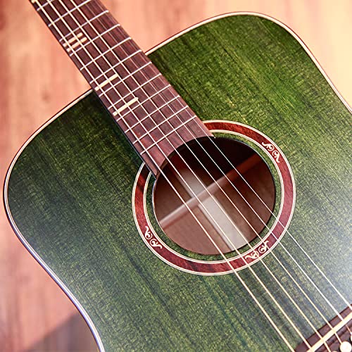 Guitare acoustique 41″ pour débutant adulte ado pleine taille Guitarra Acustica avec sac de transport, accordeur, médiators, cordes, capodastre, tissu, sangle – Vert - Les Beatles, Paul McCartney, John Lennon, RIngo Starr, George Harrison Guitare acoustique 41" pour débutant adulte ado pleine taille Guitarra Acustica avec sac de transport, accordeur, médiators, cordes, capodastre, tissu, sangle - Vert – Image 3