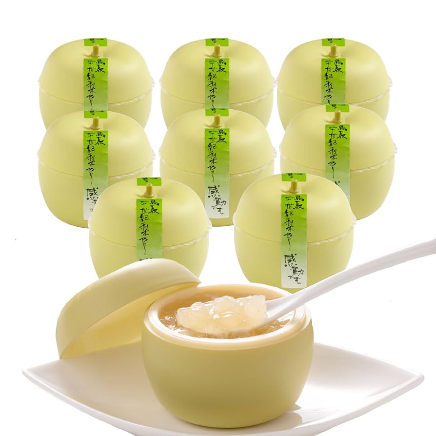 Amazon.co.jp: 寿製菓 鳥取二十世紀梨ゼリー感動です。 (バラ8個