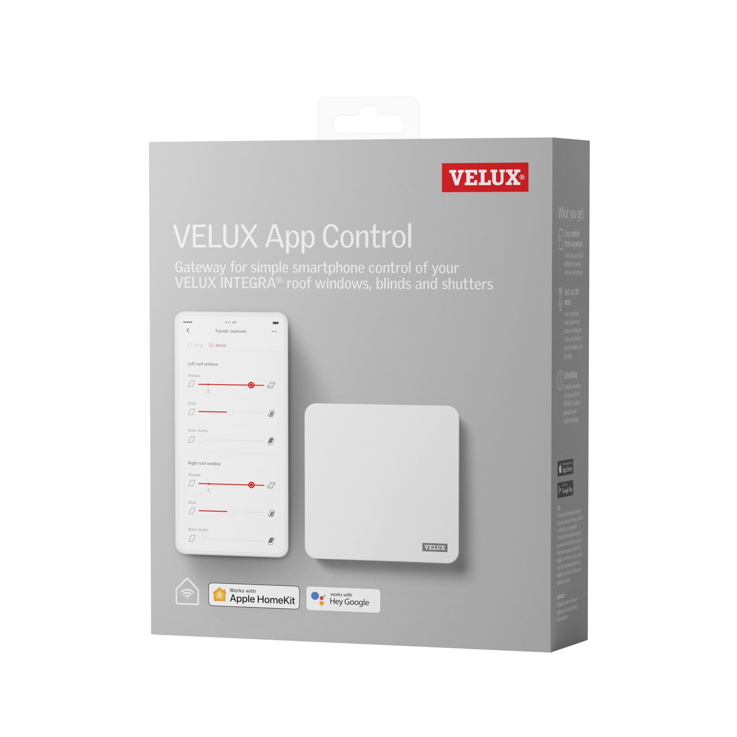 VELUX App Control (KIG 300 EU) for electric and solar roof windows, blinds, and shutters (compatible only with 2.4 GHz Wi-Fi)