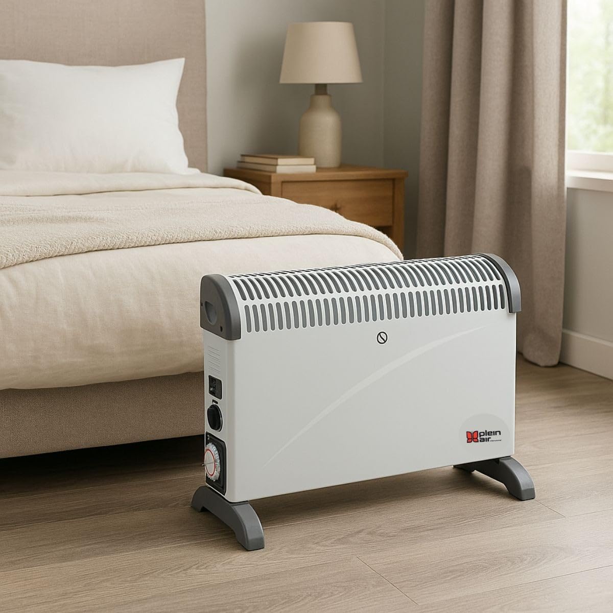 K Kemper Group Termoconvettore Elettrico Turbo TCT-2000 da Terra con 3 Livelli di Potenza Regolabile per Riscaldamento casa