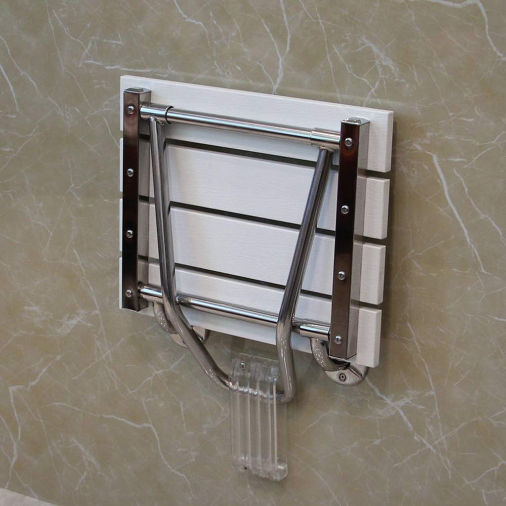 Moderno Banco de Asiento de Ducha Plegable Montado en la Pared Taburete de Seguridad Silla en el baño Bañera Soporte de Acero Inoxidable Carga Máxima 160 Kg para Ancianos, discapacitados