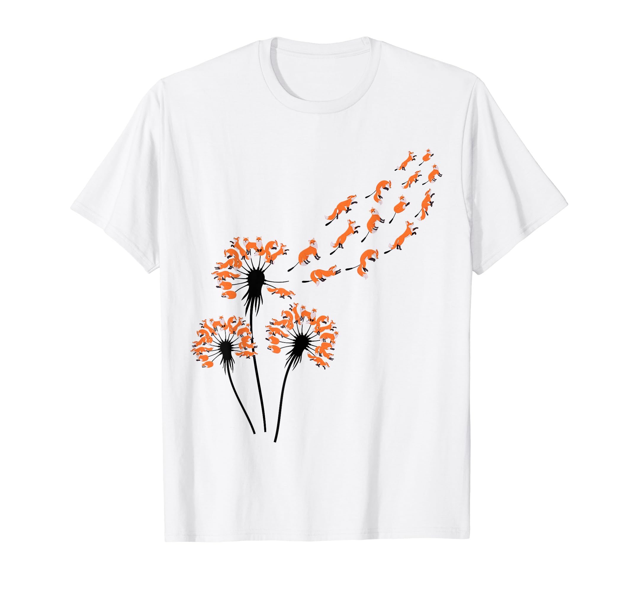Fox ShirtsFlower Dandelion Foxes for Fox Lover | Fox T-ShirtOEKO-TEX STANDARD 100