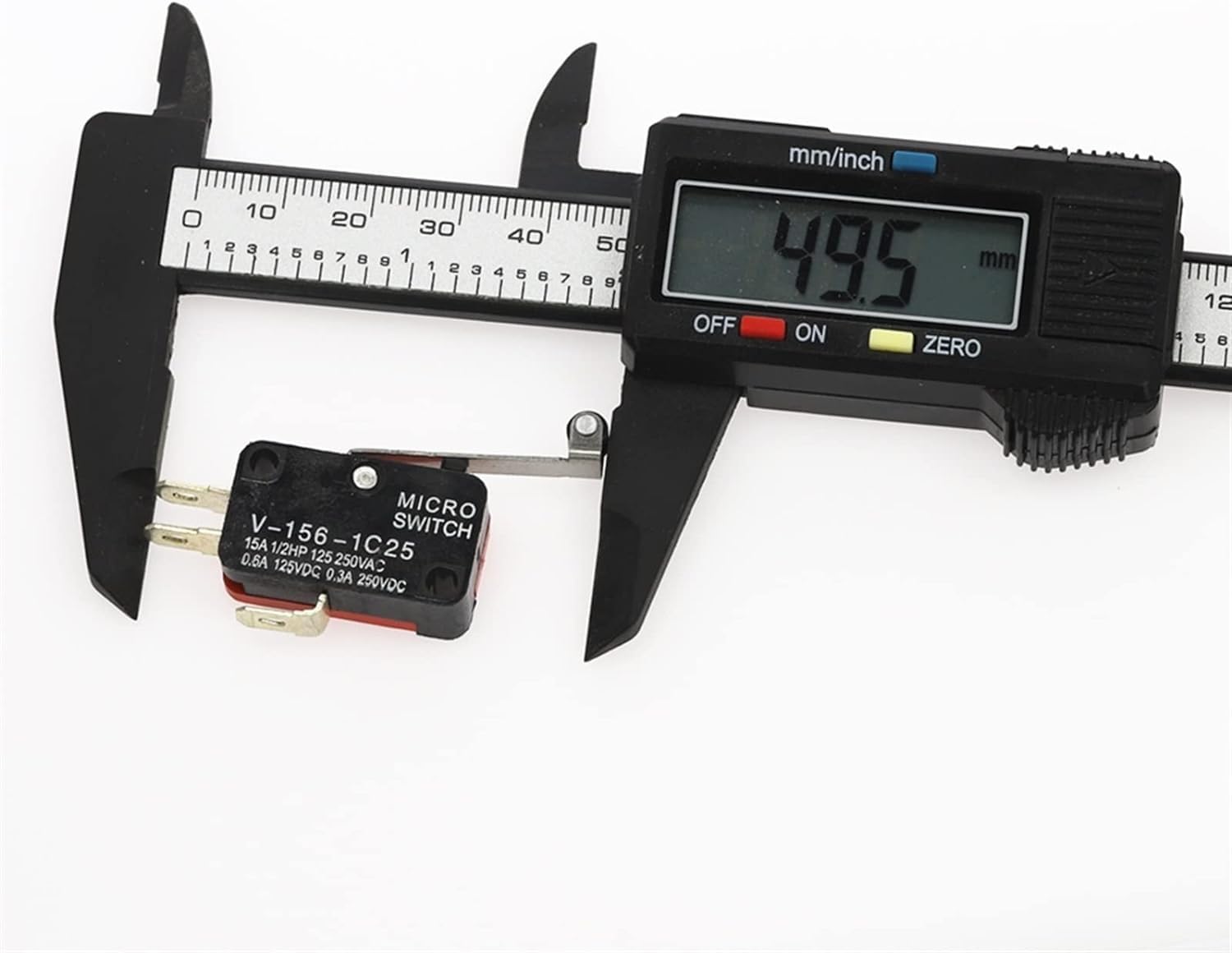 100 piezas interruptor brazo de palanca de rodillo SPDT NO/NC microinterruptor momentáneo V-156-1C25