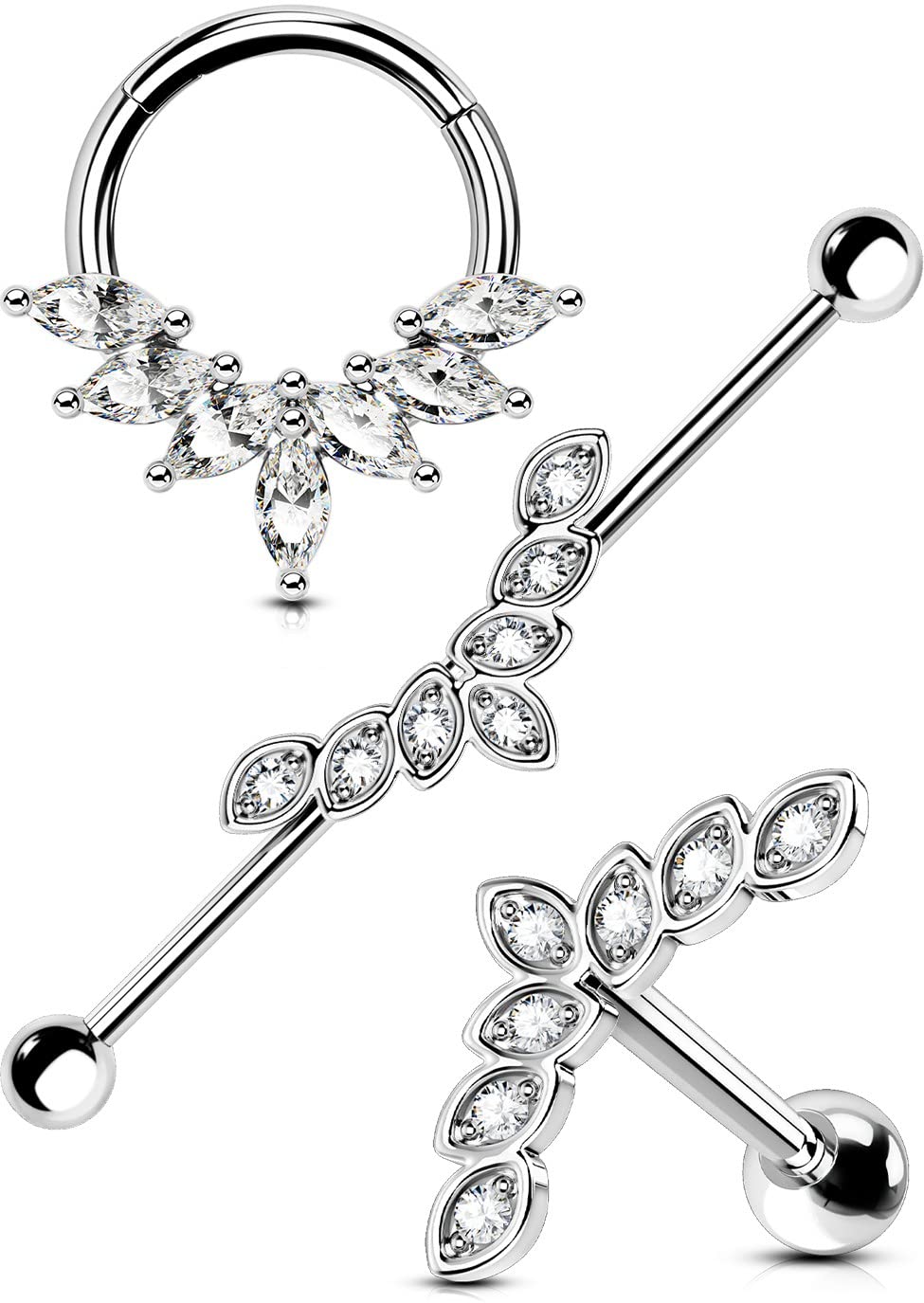 Cartilage Earrings 316l Surgical Steel Helix Piercing Jewelry - Main Image