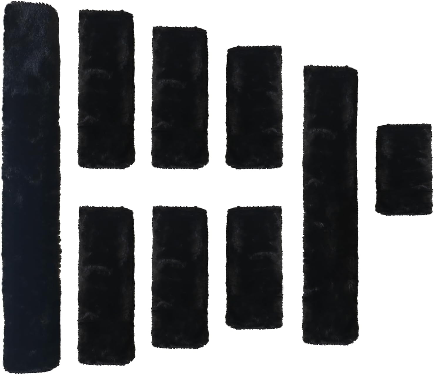 Soft Fleece Halter Covers for Horses - Prevents Horse Halter rubbing on Horse's face - Ideal for Horses Halter Covers Full-Cover Series (9-Piece, Brown)