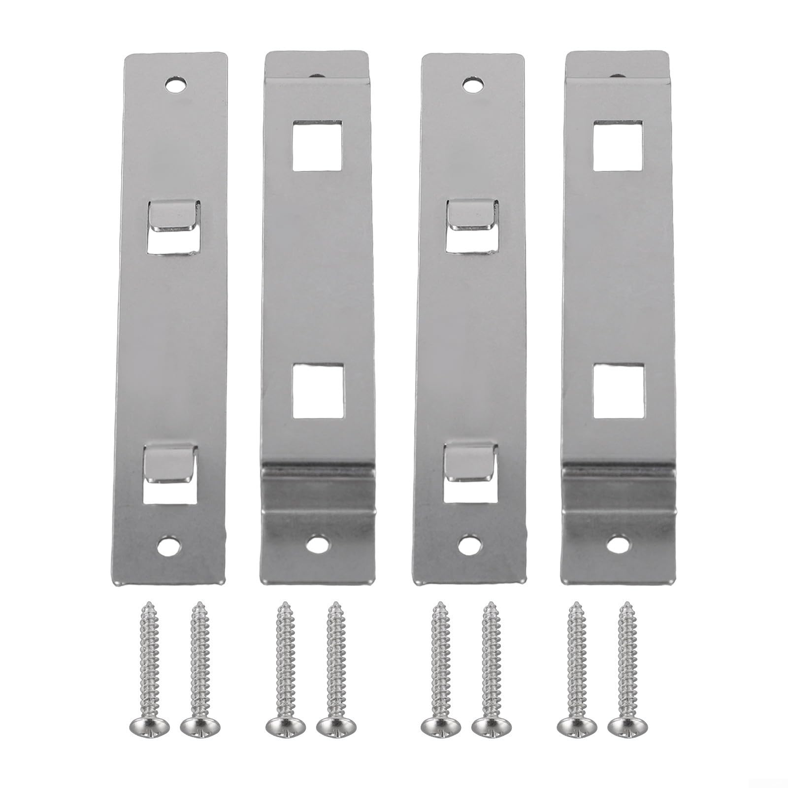 Zilimontt Stainless Steel Bird House Hanger Bracket with Screws - Rust Proof Mounting Tool for Wooden Feeders, For Nest Boxes and Birdhouses on Fences, Posts or Trees(2 sets)