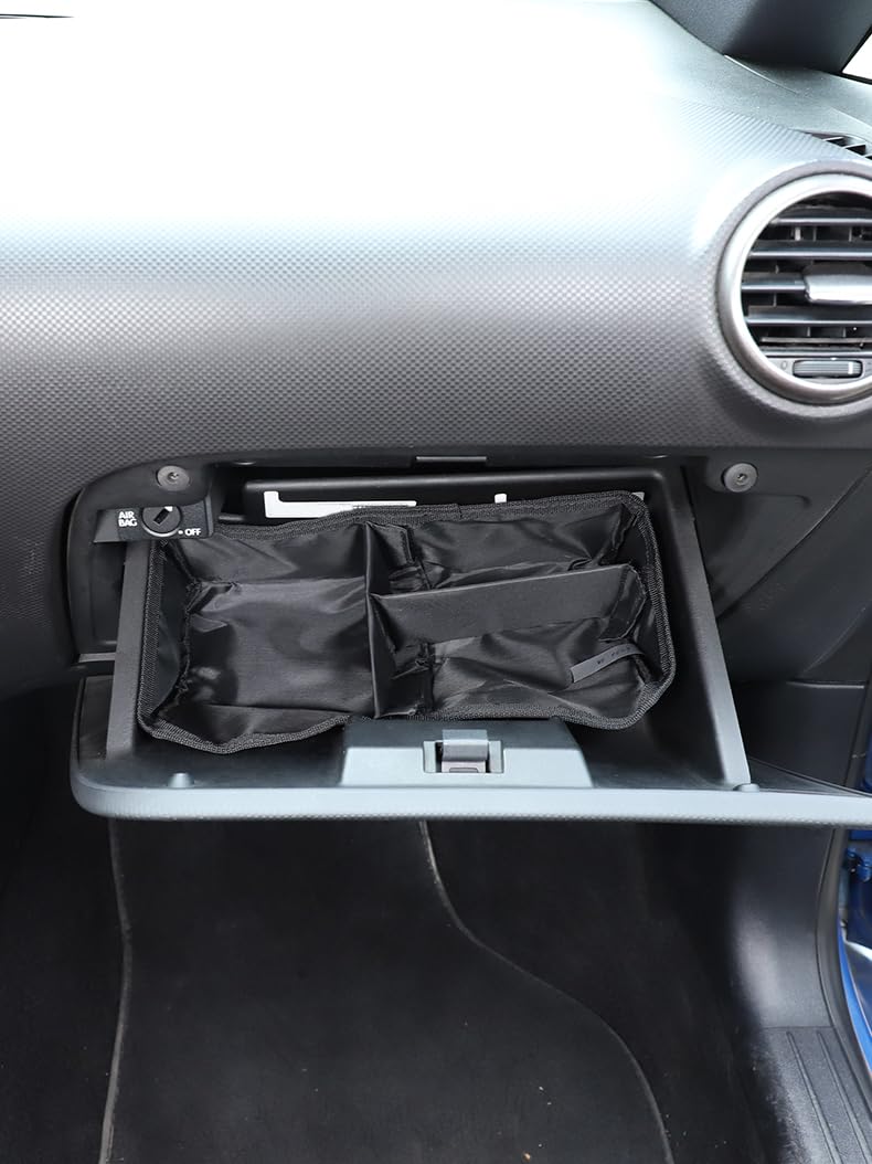 PIUGILH Auto Handschuhfach Organizer Geeignet für SEAT Leon 2008 2009 2010 2011 2012 Zubehör,Mittelarmlehne Handschuhfach Verstauen Separate Tasche Autozubehör