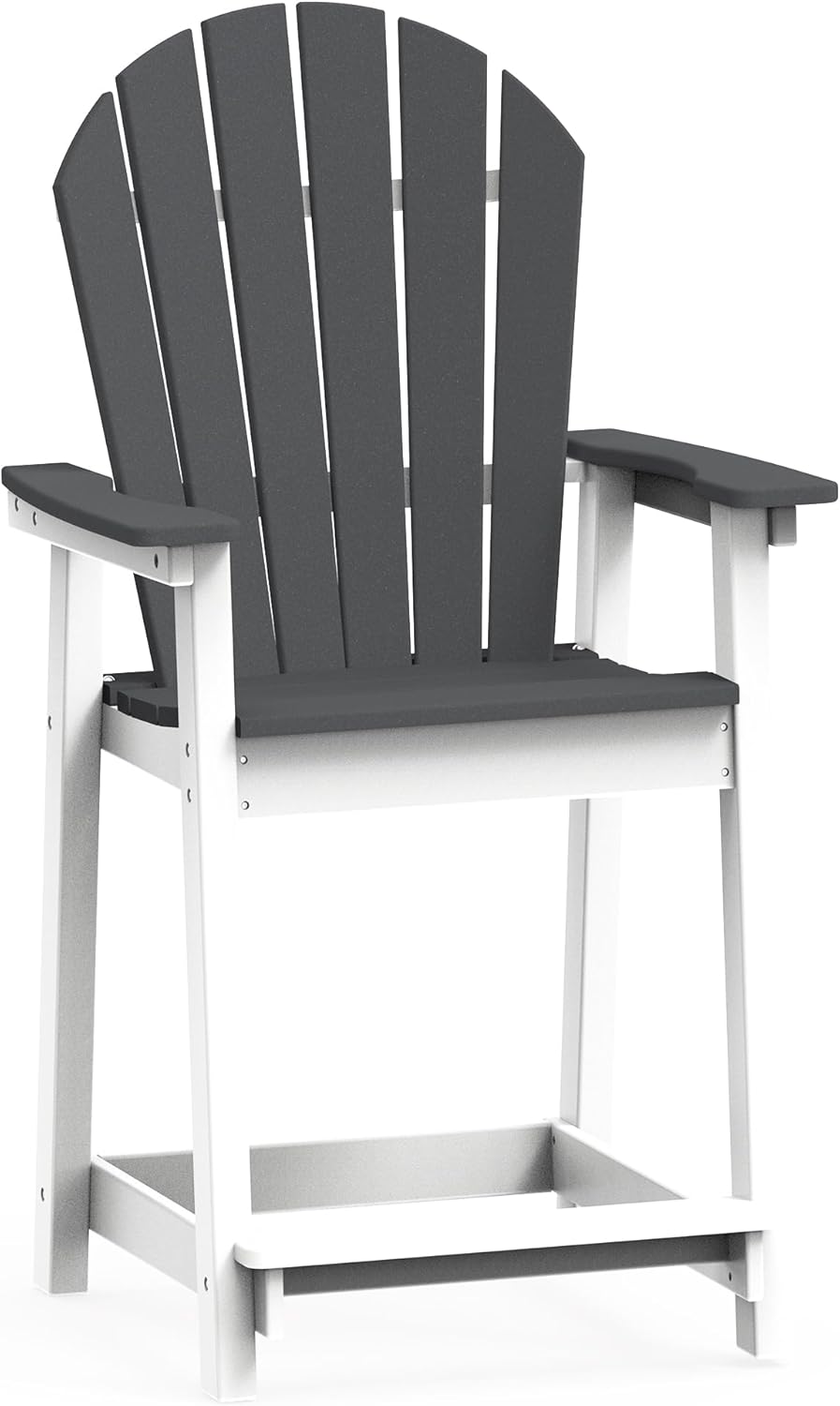 OTSUN Outdoor Tall Adirondack Chairs, Patio Bar Stool Chair with High Back, 400lbs, Widened Arms, All-Weather Balcony Chair for Backyard, Garden, Yard