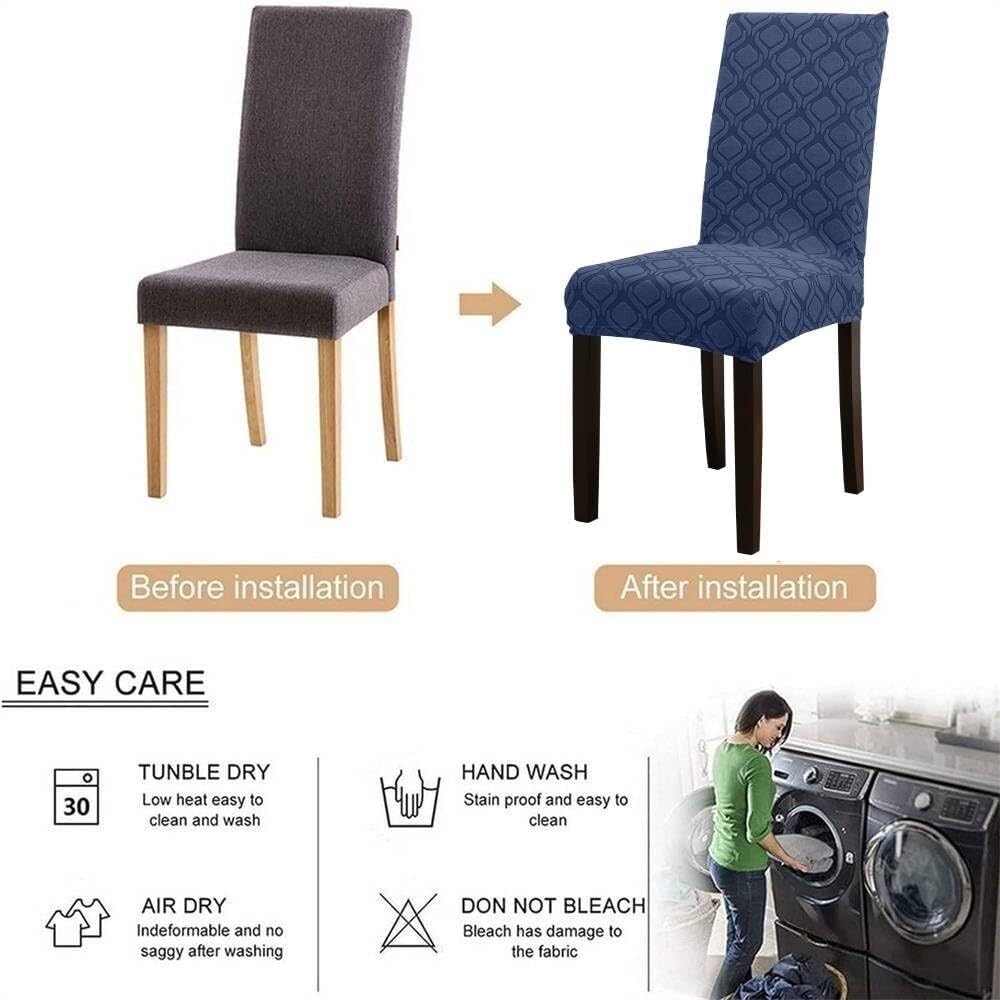 2/4/6 Uds Fundas Elásticas De Jacquard para Sillas Parsons De Comedor