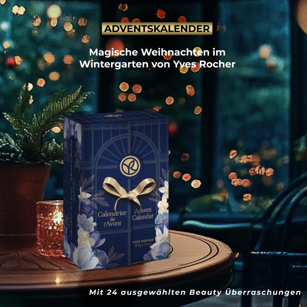 Yves Rocher Adventskalender Kosmetik Beauty 24 Überraschungen Gesichtspflege Make-Up Körperpflege Haarpflege Parfüm