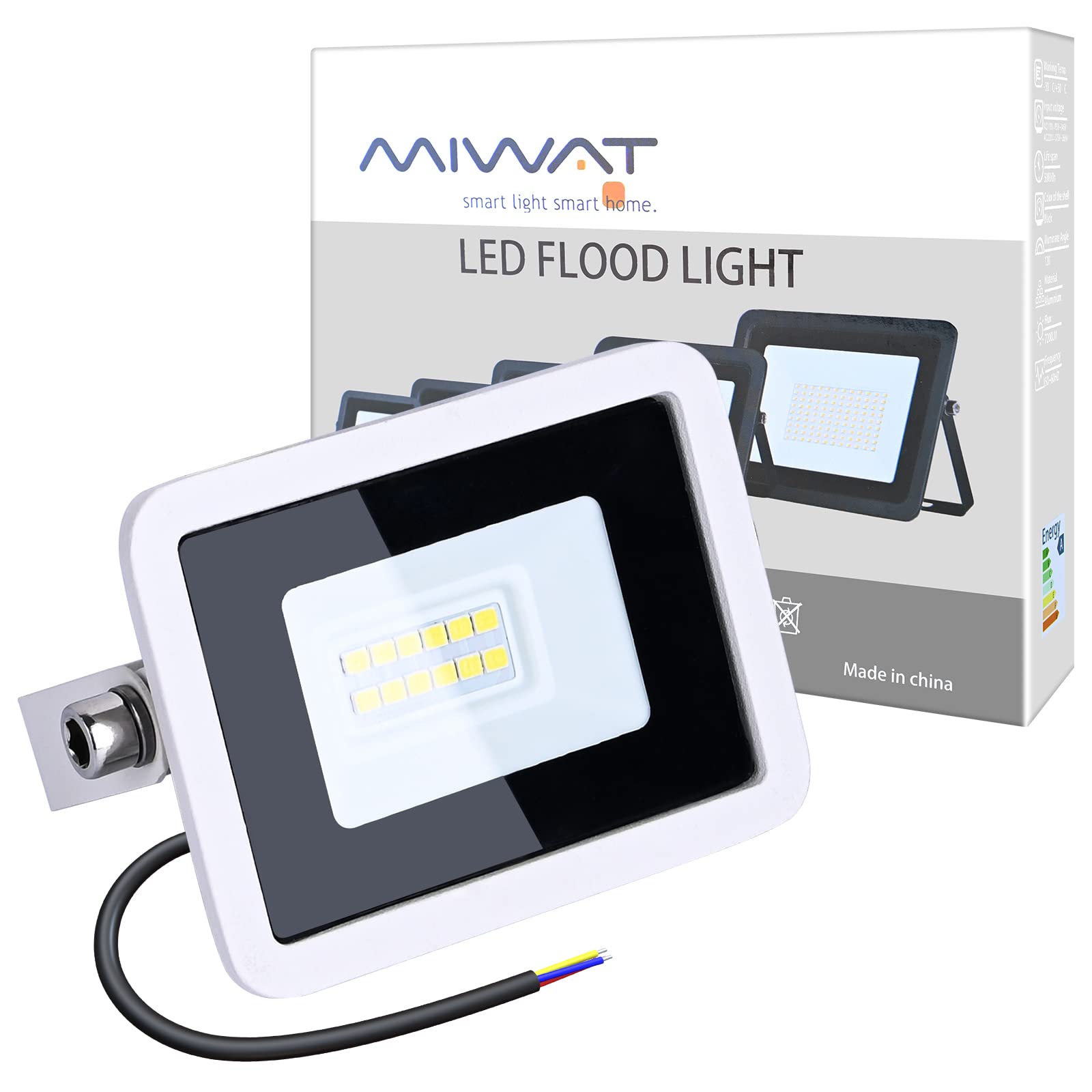 Ultra-Thin MIWAT LED Flood Light Spotlight Led Search Lamp 220V 10W 6000K Floodlights for Outdoor Garden Street Square — image 1