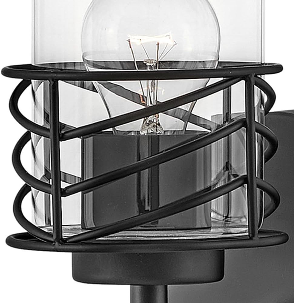 Hinkley Della Small Single Light Vanity, Black