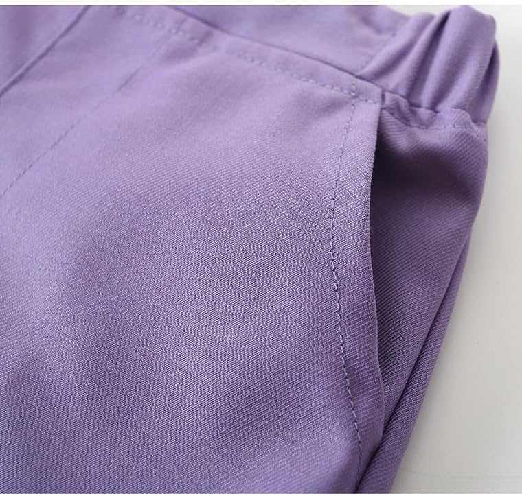 Baby Boy Summer Cotton Gentleman Short Sleeve Bowtie Romper Suspenders Shorts Outfit Set (Purple, 12-18 Months)