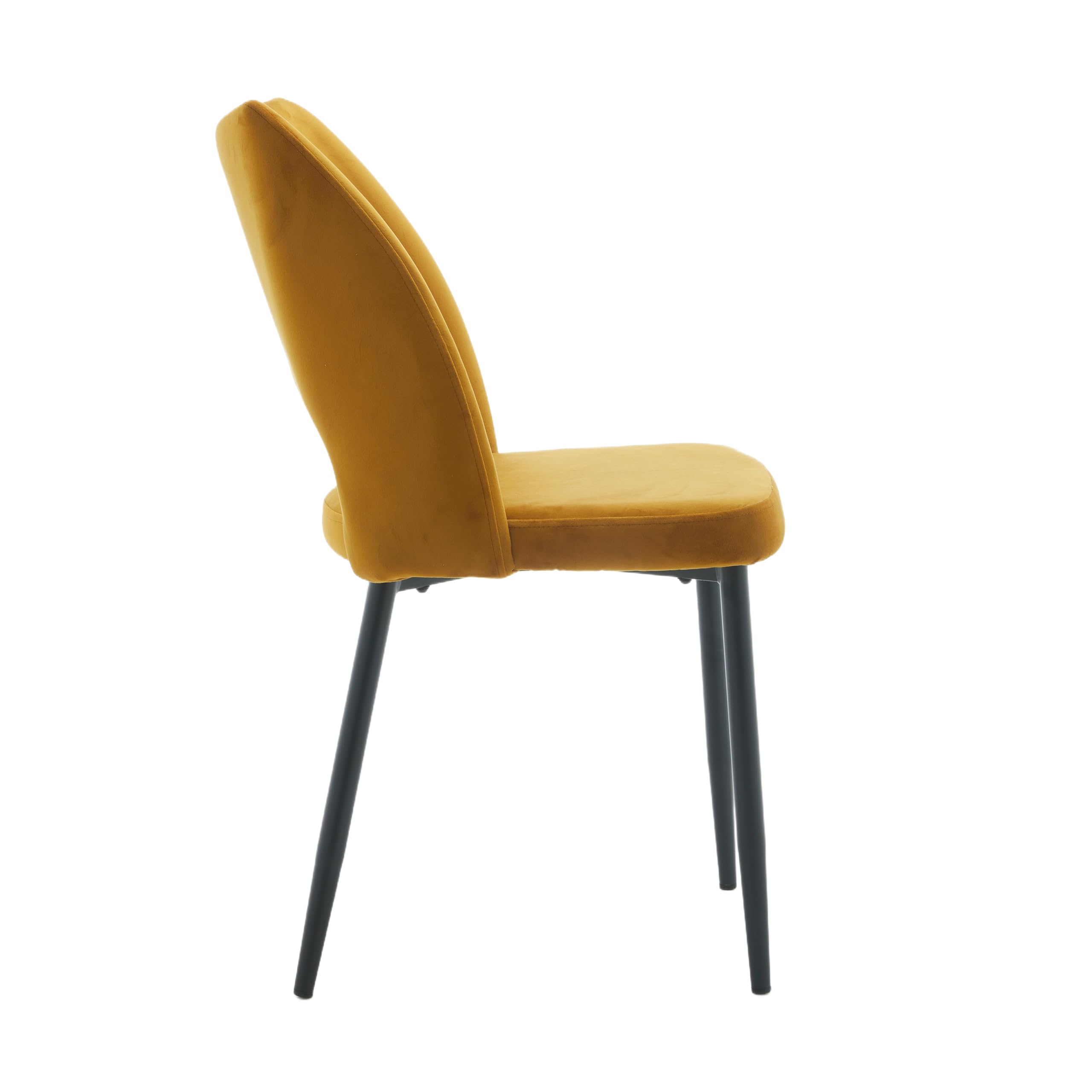 METRO Professional Gepolsteter Restaurant-Stuhl Salto, 2er Set Esszimmerstühle, Stahl/Polyester, 150 kg Tragkraft, Gelb