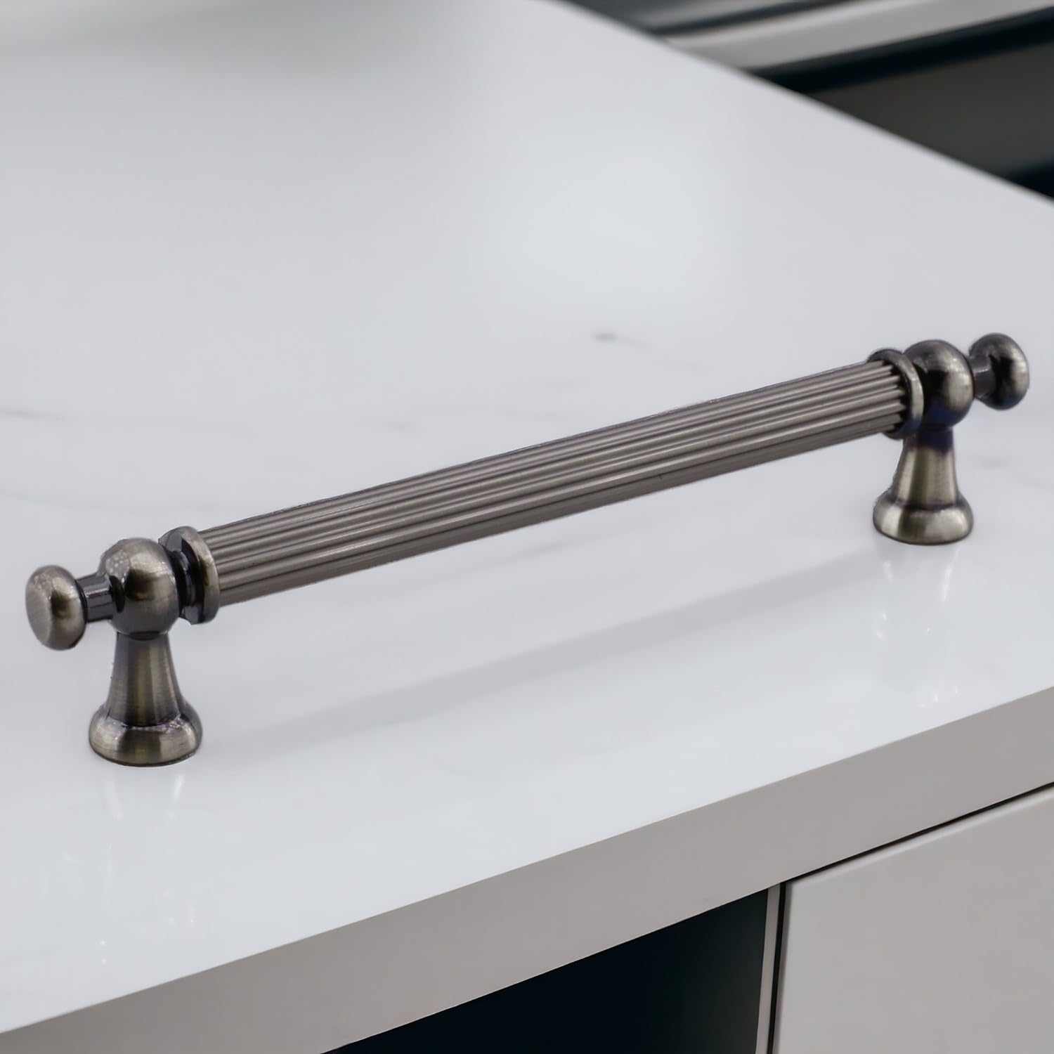 Selçuklu Antik Nikel Metal Kulp 224 mm Mobilya Çekmece Mutfak Dolabı Dolap Kapak Kulpları Kulb Kulpu