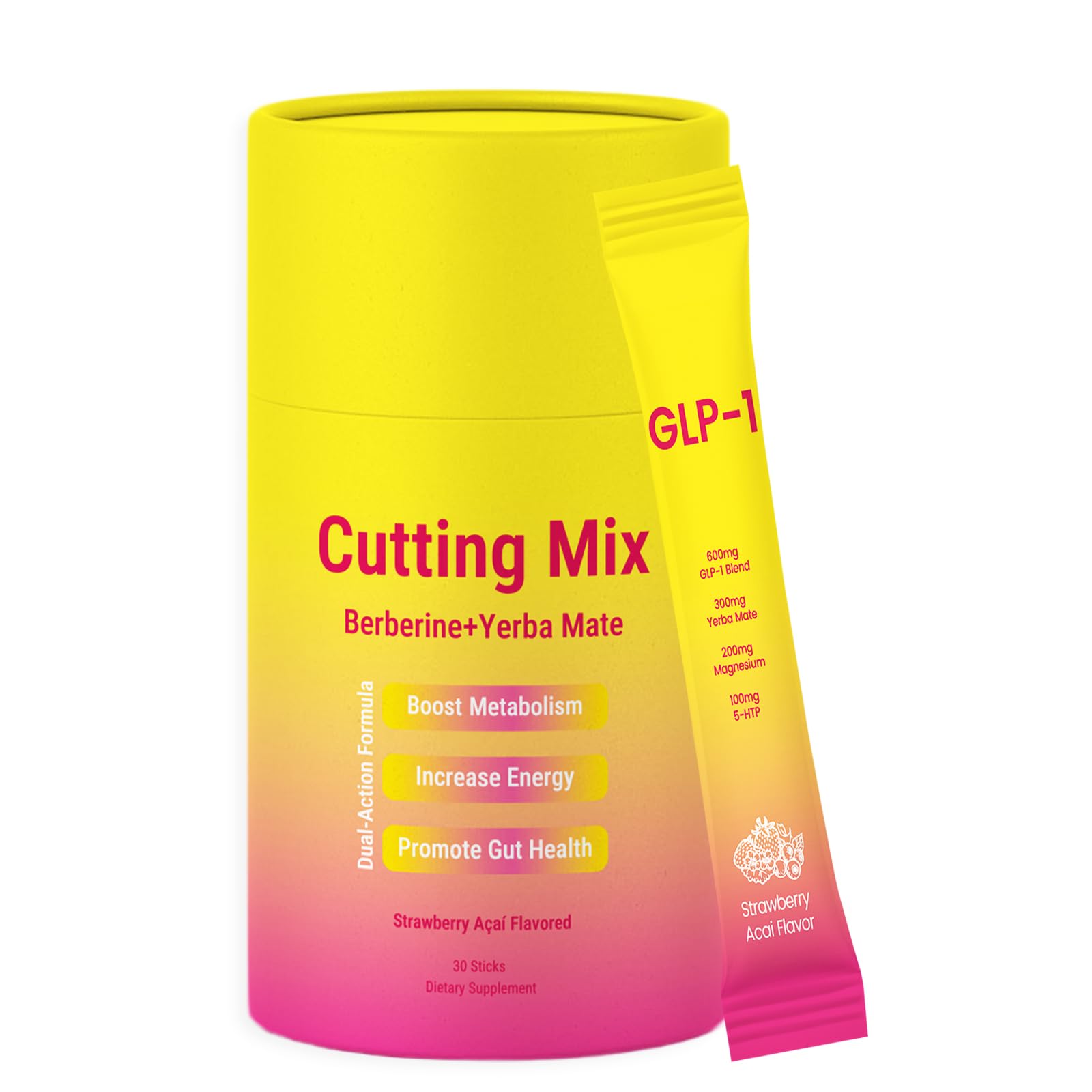 leefar glp-1 drink mix Amazon.com : Cutting Drink Mix, Strawberry Açaí Flavor, 30 Servings