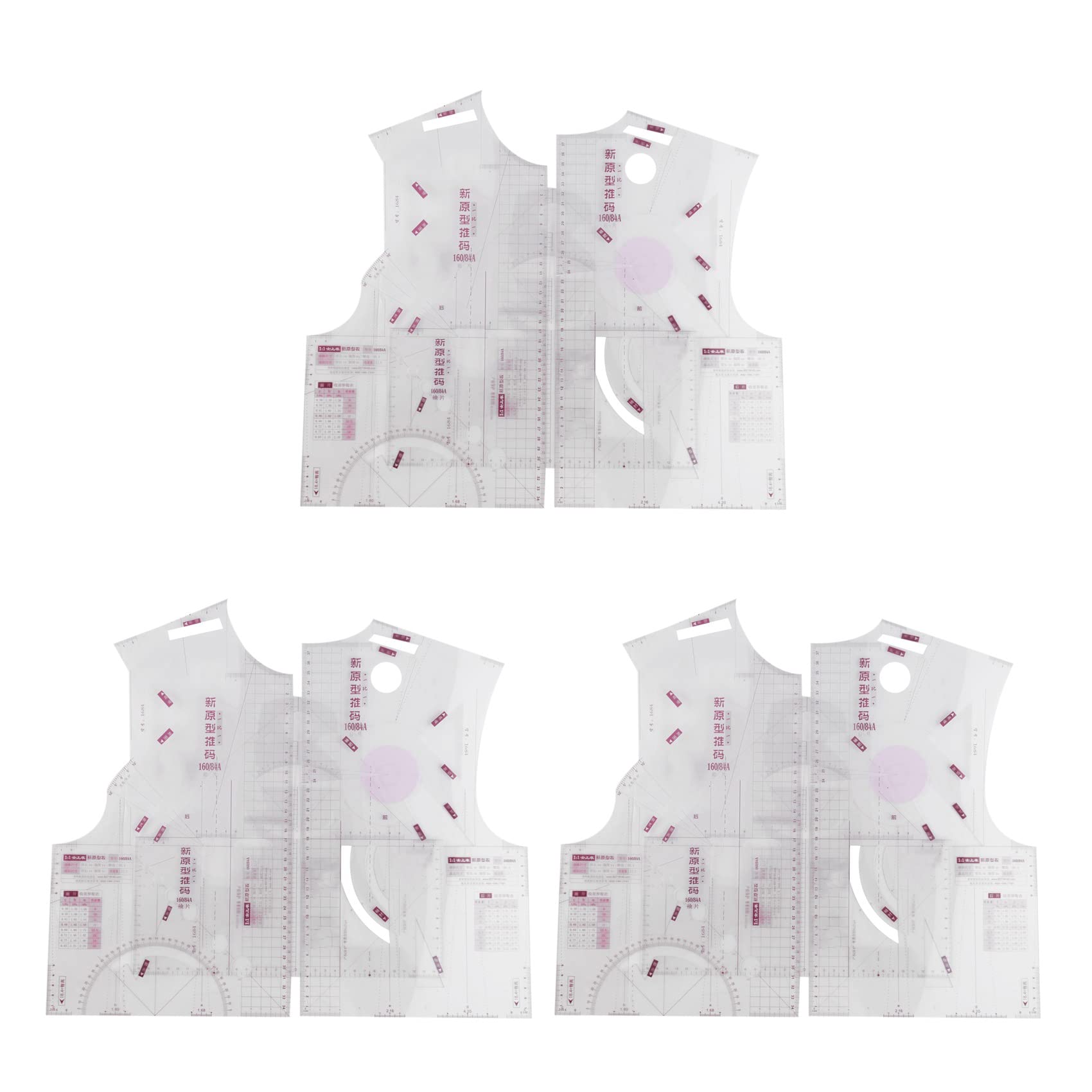 9X 1: 1 Règle de de Vêtements en Tissu Crop Mould School School Teach Apparence Apparence Dessin ModèLe Gabarit Prototype Règle