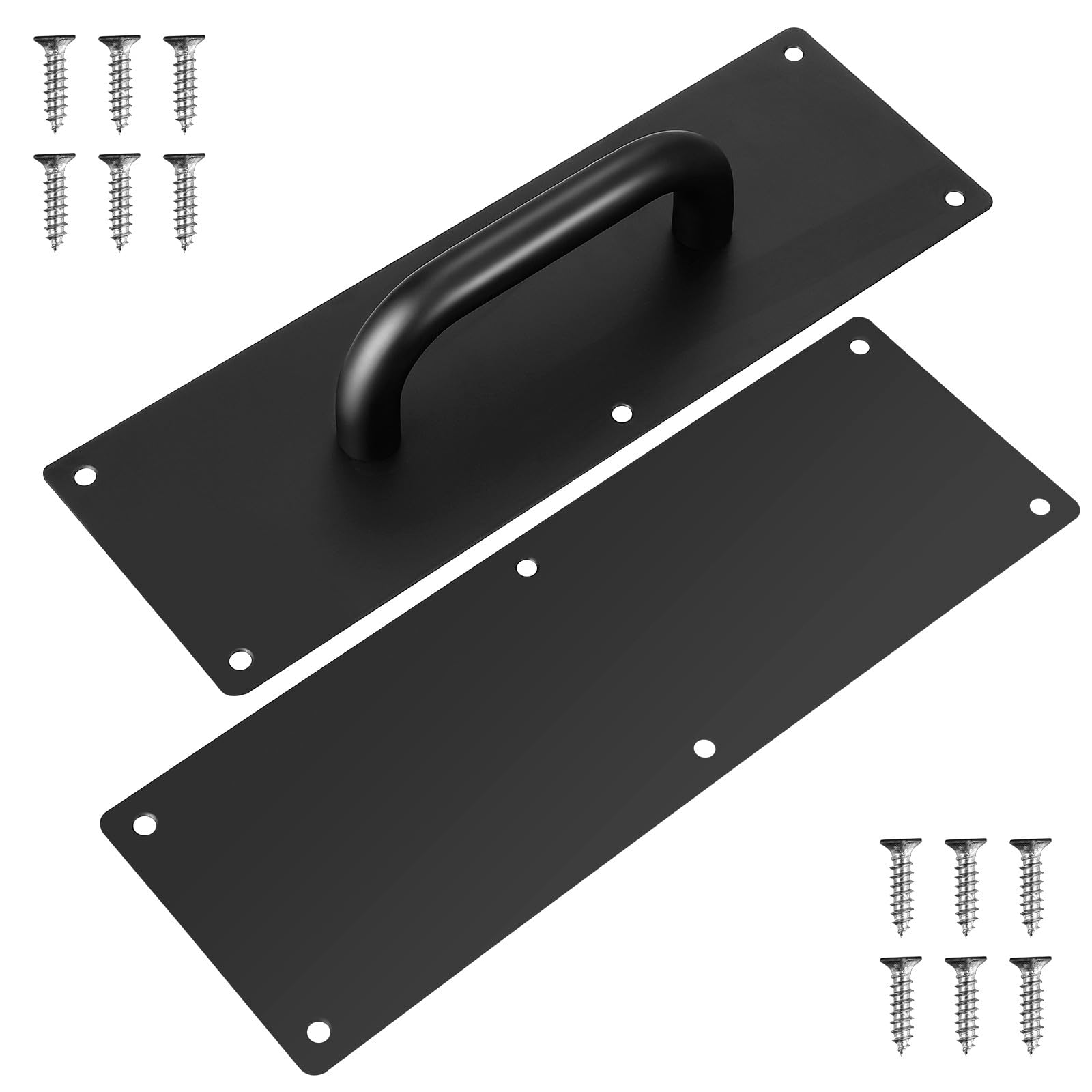 Manija de empuje de acero 304 negro: elegancia y resistencia para puertas comerciales