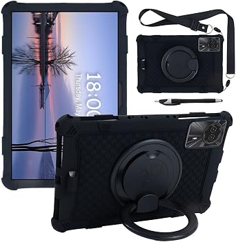 11-inch Android Tablet case for TABWEE T90/W90 360 Rotating case for Blackview 90 WiFi/DOOGEE U11/T30 Pro/T30 SE TabletsBlack