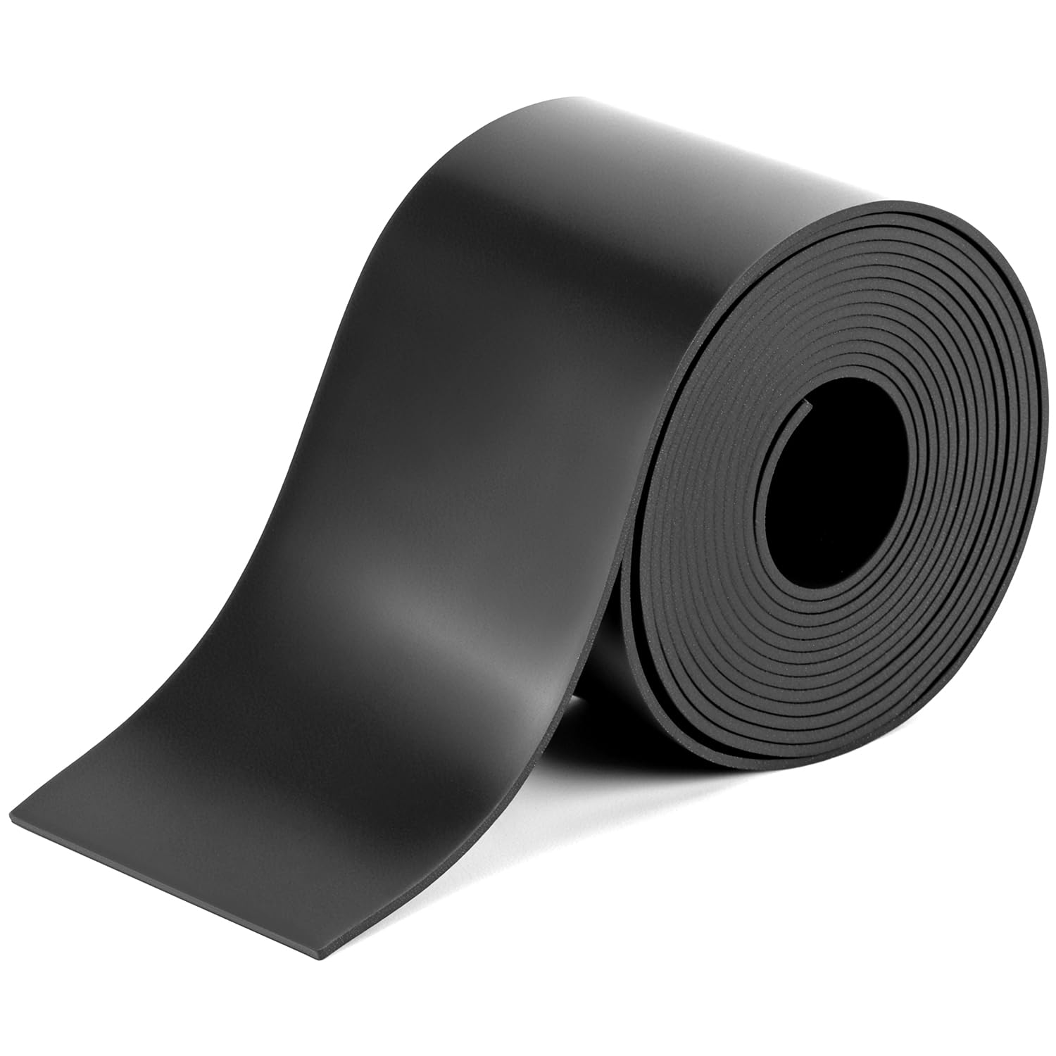 QWORK® bandes de caoutchouc néoprène,feuille de caoutchouc, 80 mm (l) x 1.5 mm (P) x 3 m (L) pour joints de bricolage, tampons, revêtement d'étanchéité, protection de sol