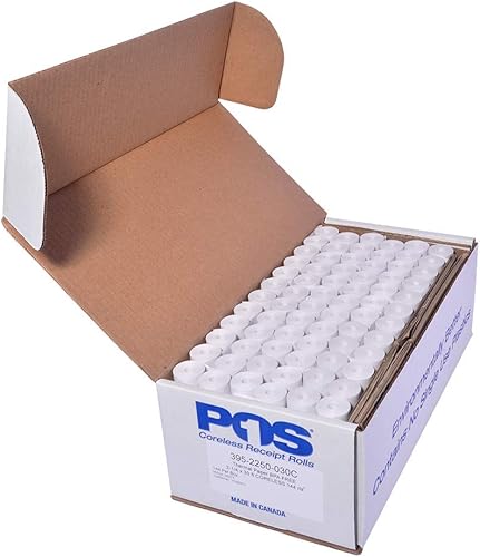 POS1 Rollos de papel térmico de 3-18 x 125 pies 1.969 in de diámetro se adapta a Mobilink P80 Sin núcleo Sin BPA 54 rollos por caja