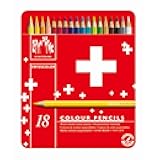 CREATIVE ART MATERIALS Swisscolor Pencils Metal Box, Set of 18 (1285.718)