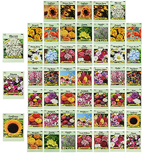 Set of 50 Assorted Flower Seed Packets! Flower...
