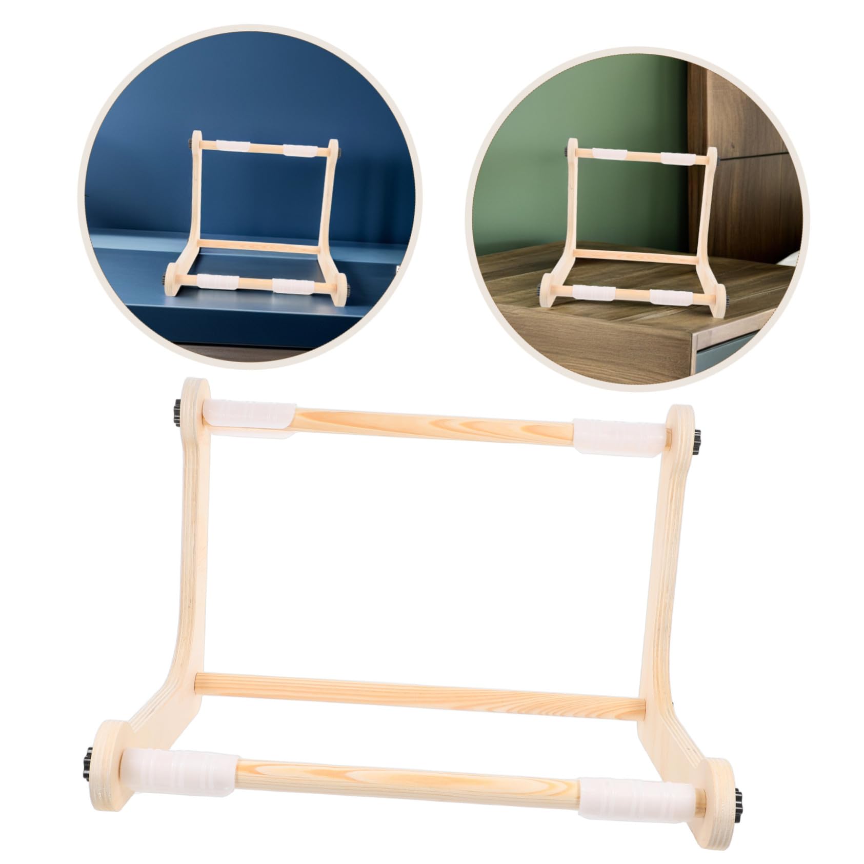 DOITOOL Bastidor De Punto De Cruz Ajustable Madera Para Bordado Manos Libres Para Manualidades Mesa o Regazo Para Diy Tejer