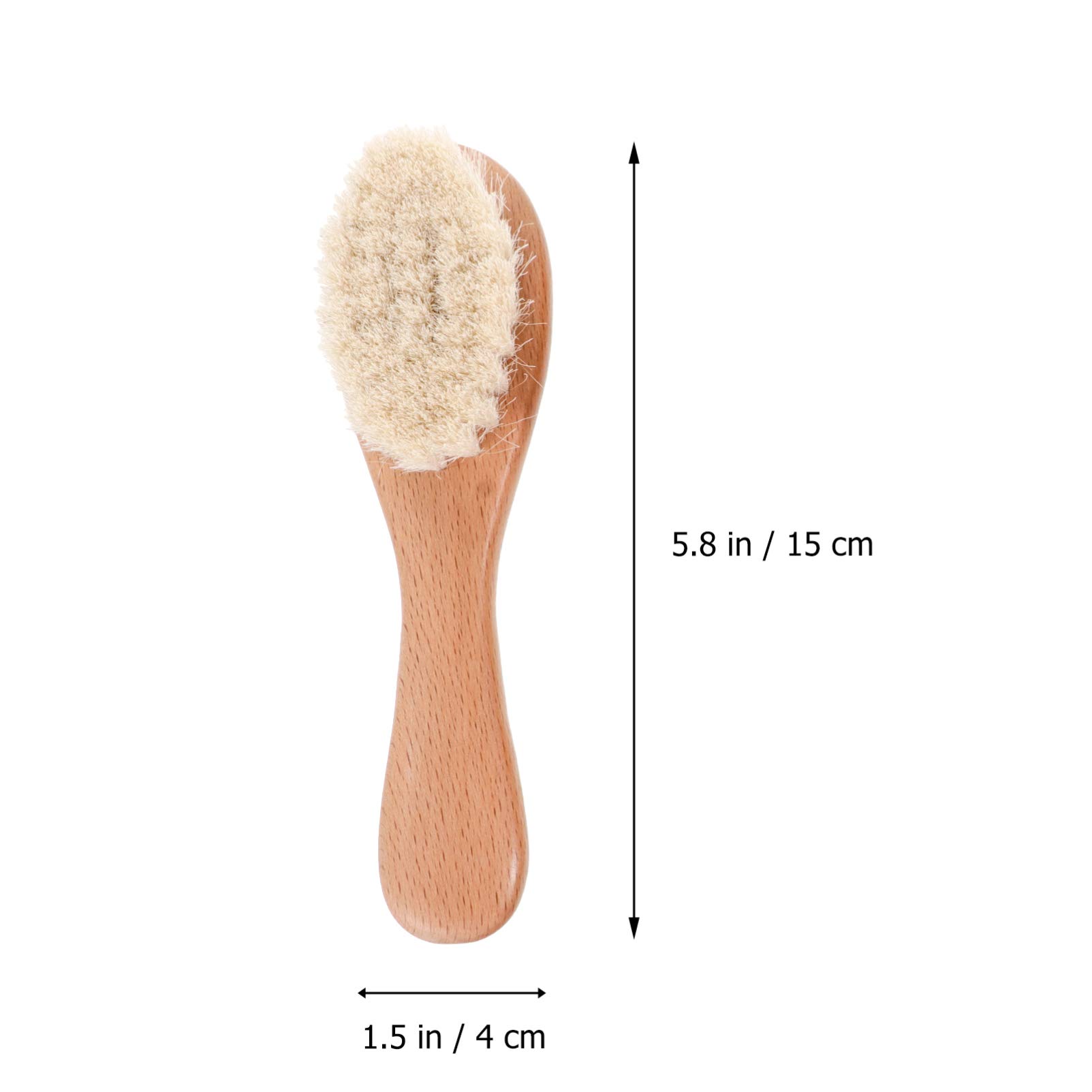 TOYANDONA 3 Juegos 4 Piezas cepillo de lana cepillos para el cabello de bebe cepillos de lana para bebe producto para el cuidado del cuero cabelludo peine de madera para bebe Lana para bebé